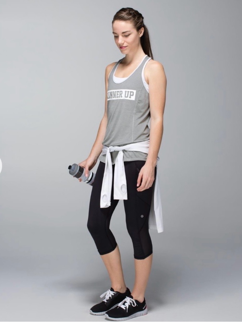 lululemon athletica Gray 'RUNNER UP' Racerback Tank - Picture 2 of 8